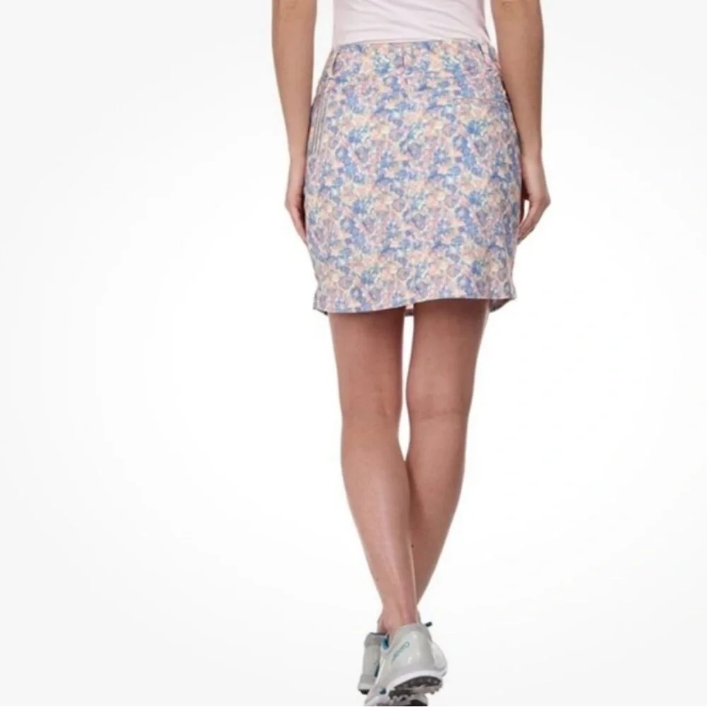 ADIDAS GOLF Pastel Floral Tour Stretch Women's Mini Skort Skirt Size 8